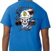 Load image into Gallery viewer, Driller to the Core™ shirt Underground Driller Shredded flag
