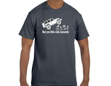 Load image into Gallery viewer, Jeep JK running over stick figures shirt
