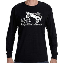 Load image into Gallery viewer, Jeep XJ running over stick figures shirt
