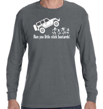 Load image into Gallery viewer, Jeep JK running over stick figures shirt
