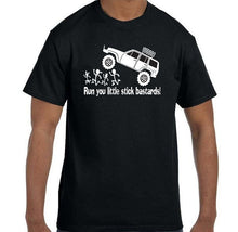 Load image into Gallery viewer, Jeep XJ running over stick figures shirt
