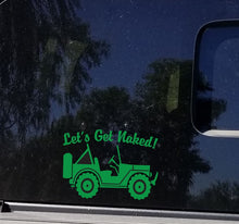 Load image into Gallery viewer, Let&#39;s Get Naked Jeep decal
